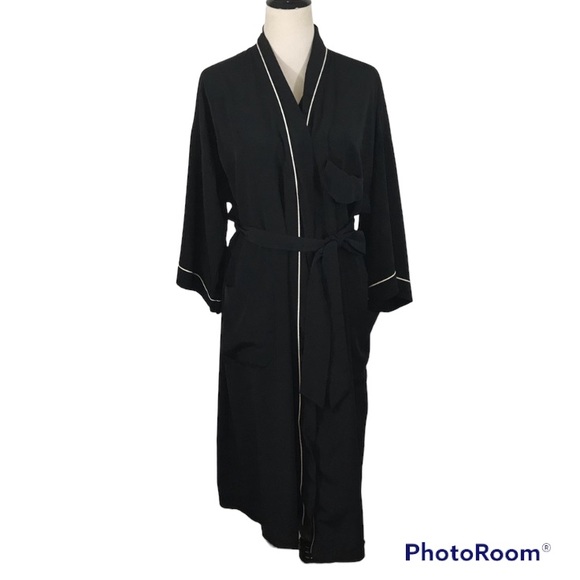 Dior Other - Christian Dior Black & White Silky Style Robe Hugh Hefner Playboy Style